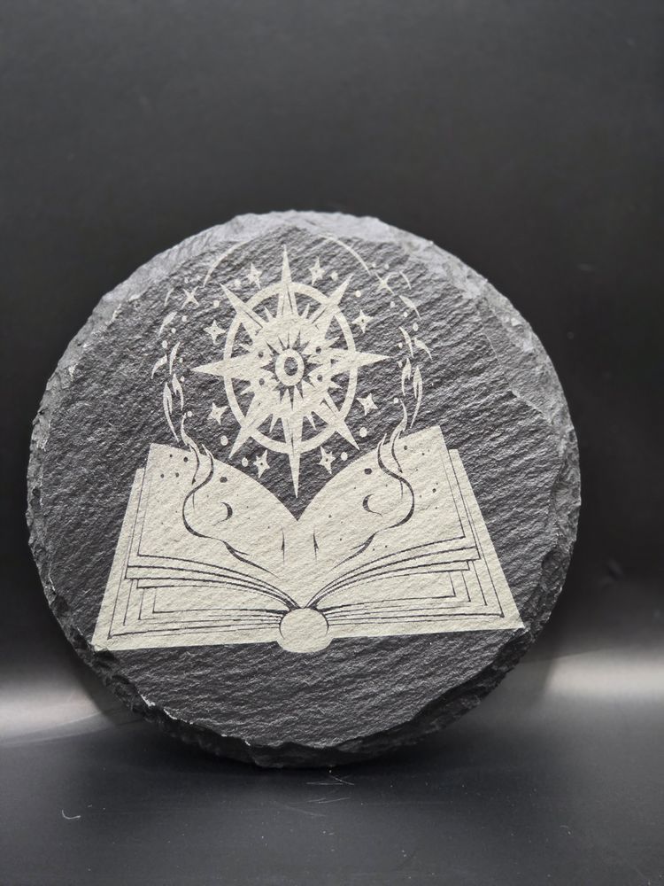 D&D Slate Coasters | Dungeons & Dragons Coasters | Black Coasters | Laser Engraved Coasters