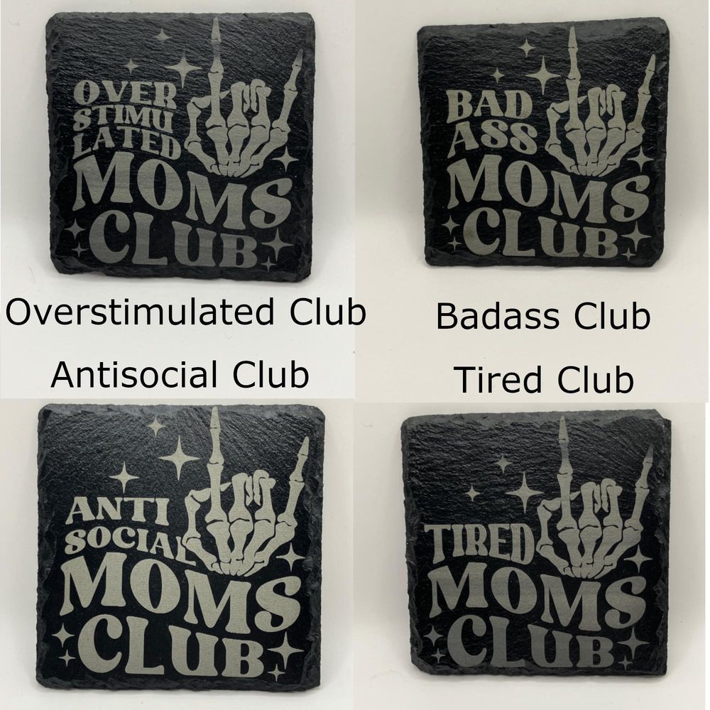 Mother’s Day Slate Coaster – Handcrafted 4” Stone Coaster  – Personalized Gift for Mom – Variety Available